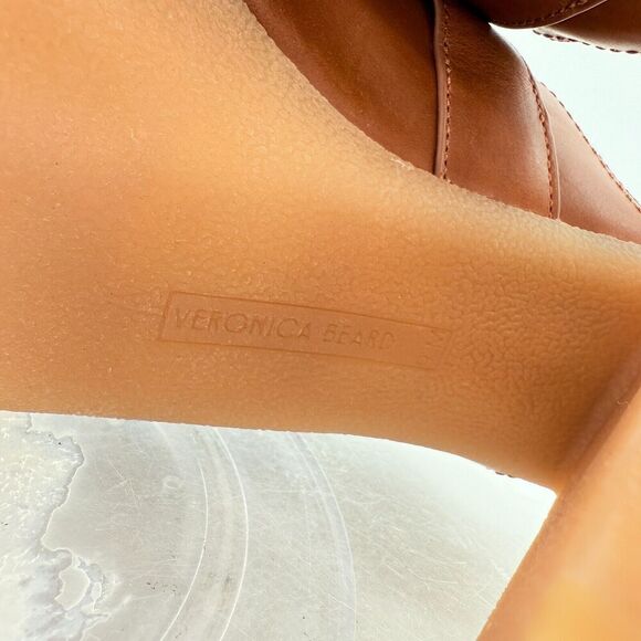 Veronica Beard Garrick Chunky Suede Platform Slide Sandals Buckle Brown 9.5M - Picture 11 of 13